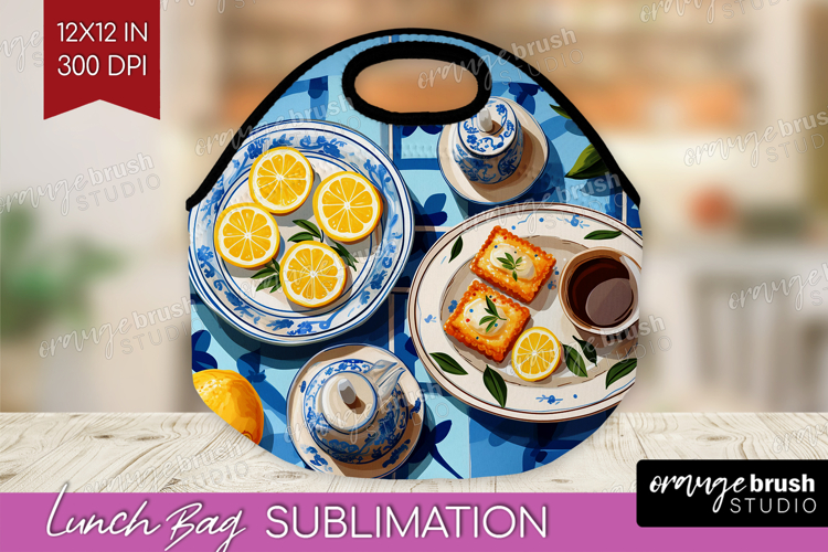 Mediterranean Lunch Bag - Summer Lunch Bug PNG Sublimation