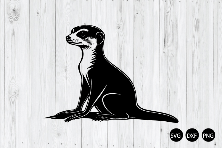 Meerkat SVG, Meerkat Standing Silhouette SVG, Animal SVG