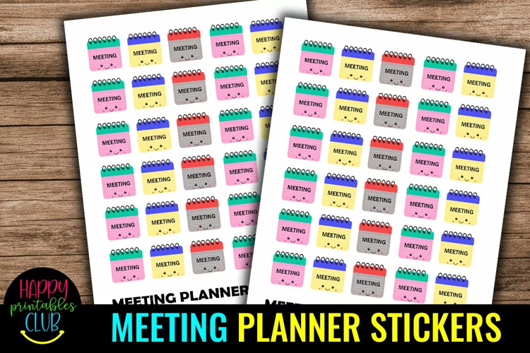 Meeting Reminder Stickers I Meeting Planner Stickers