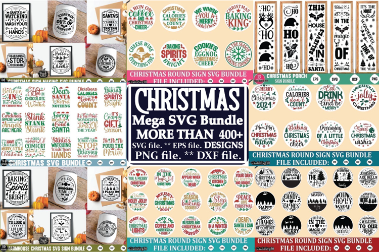 400 Christmas Designs The Huge Mega Svg Big Bundle,