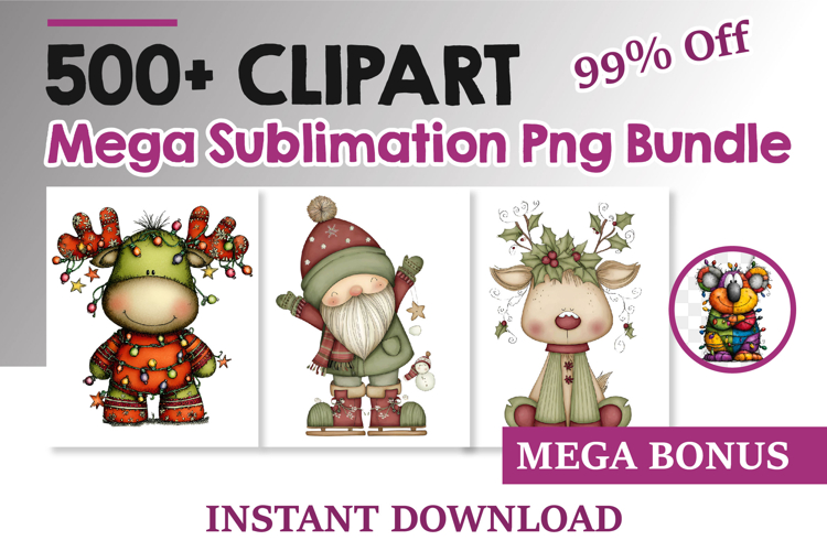 Mega Clipart Sublimation Png Bundle | Big Design Bundle
