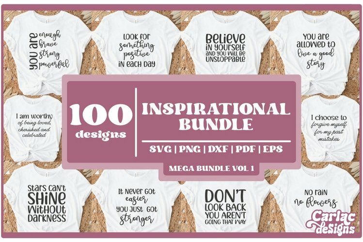 Inspirational Mega SVG Bundle | Motivational Mega SVG Bundle example image 1