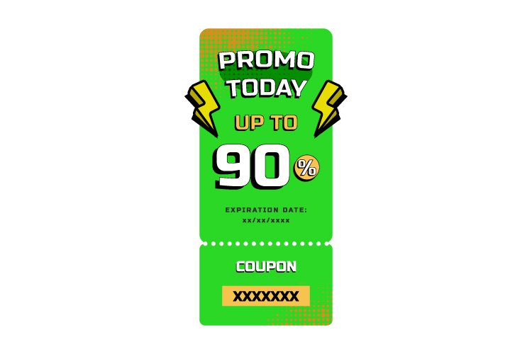 Mega sale voucher template design vector example image 1