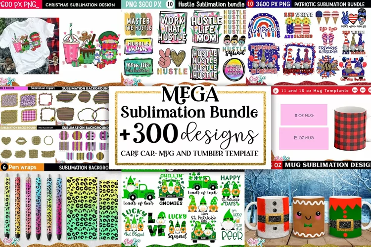 Mega Sublimation Bundle| More 300 designs