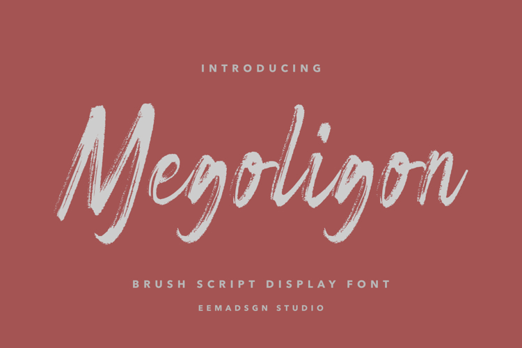 Megoligon Brush Script Display Font