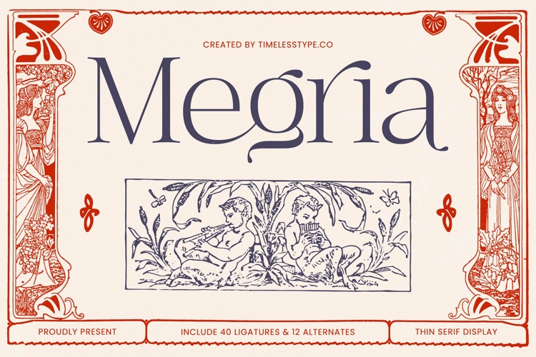 Megria Elegant Thin Serif Display Typeface