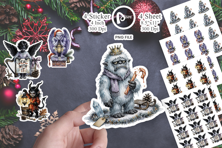 Sarcastic Krampus Kin Sticker