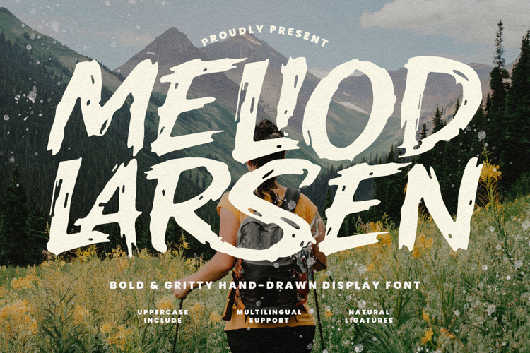 Meliod Larsen Bold Hand Drawn Display Font