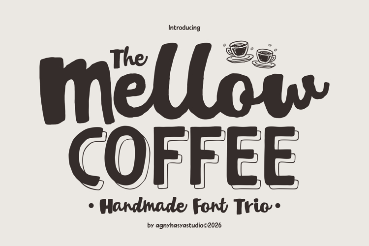 Mellow Coffee - Handmade Font Trio