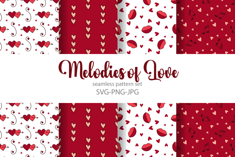 Melodies of love prints | seamless patterns
