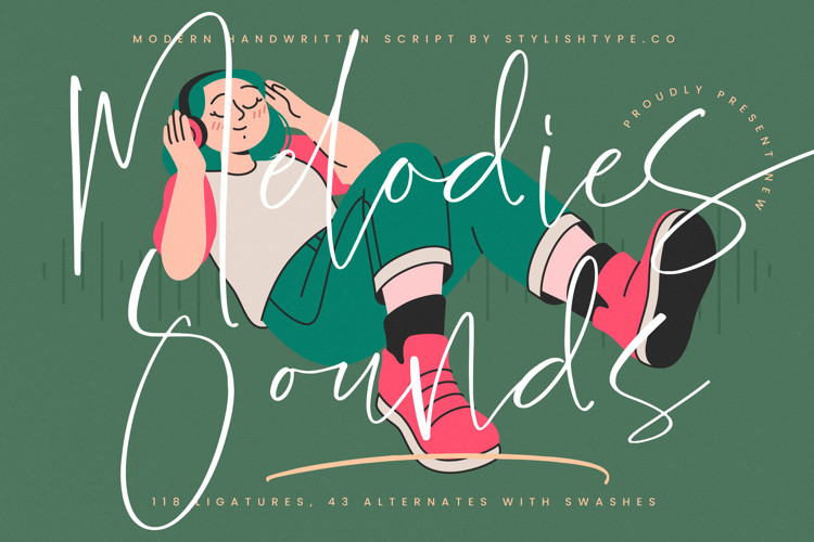Melodies Sounds - Modern Handwritten Script