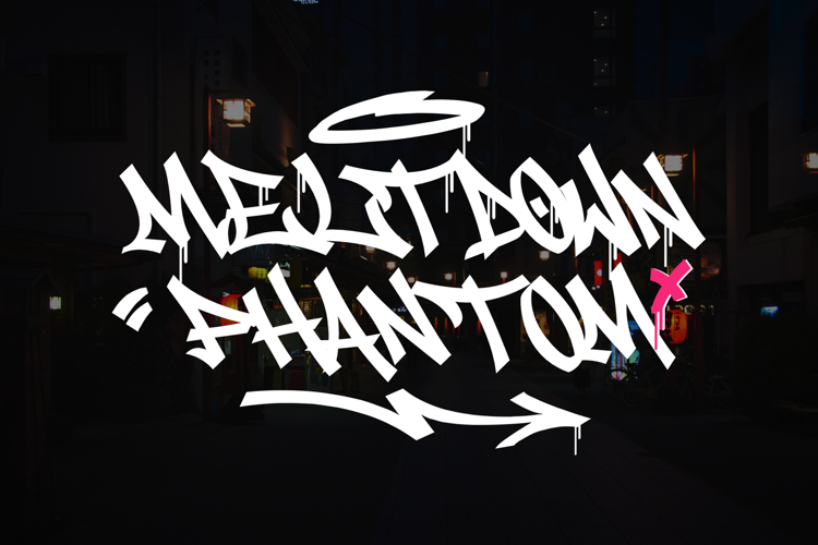 Meltdown Phantom| Urban Handwritten Drip Graffiti Font