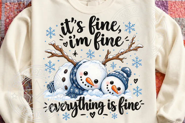 Meltdown Snowman Christmas Sublimation