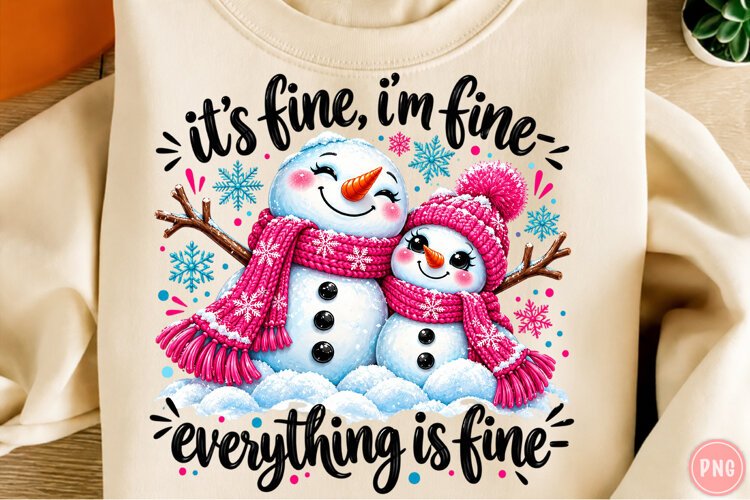 Meltdown Snowman Christmas Sublimation, Funny Christmas PNG example image 1