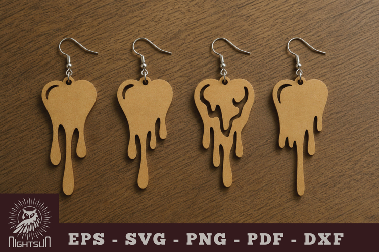 Melting Heart Lasercut Earrings