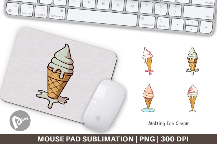 Mouse Pad Melty Ice Cream