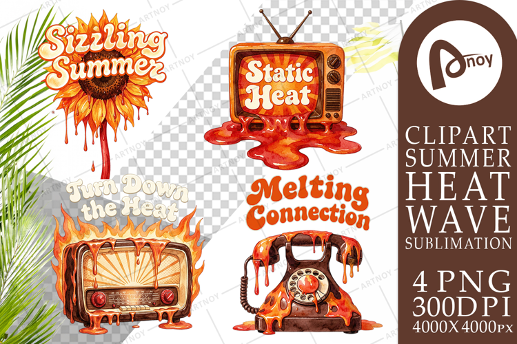 Melting Retro Object 70s Sublimation