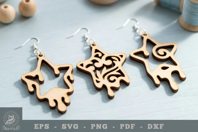 Melting Stars Lasercut Earrings Collection