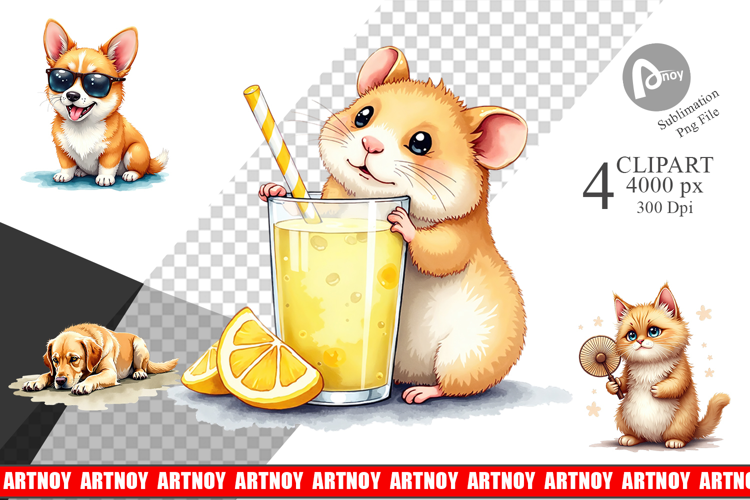 Melting Summer Pets Sublimation