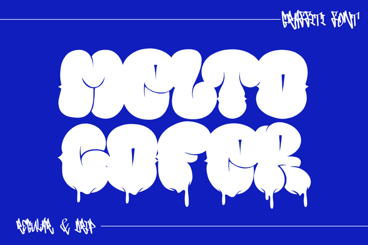 Melto Gofer | Bubble Graffiti Dripping Font | Throw-Up