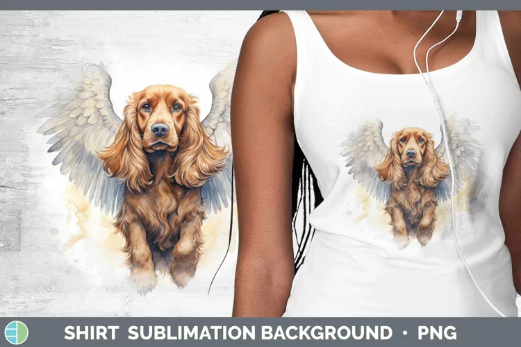 Memorial Cocker Spaniel Shirt Sublimation Sublimation Backgr