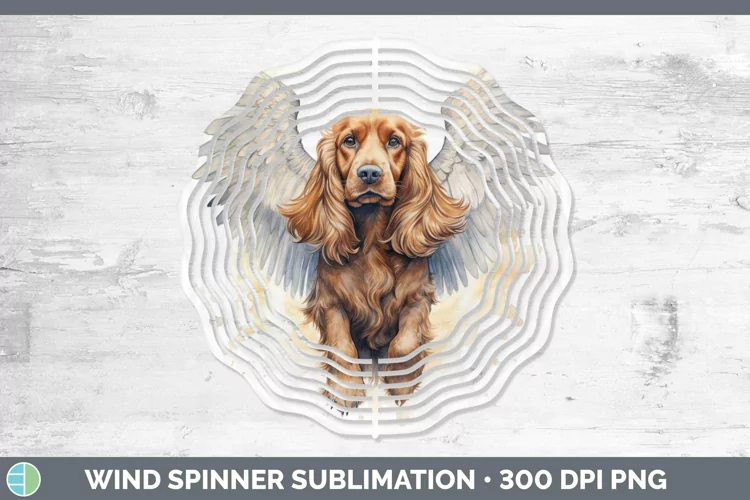 Memorial Cocker Spaniel Wind Spinner Sublimation Spinner Des
