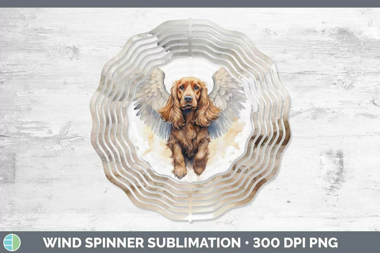 Memorial Cocker Spaniel Wind Spinner Sublimation Spinner Des