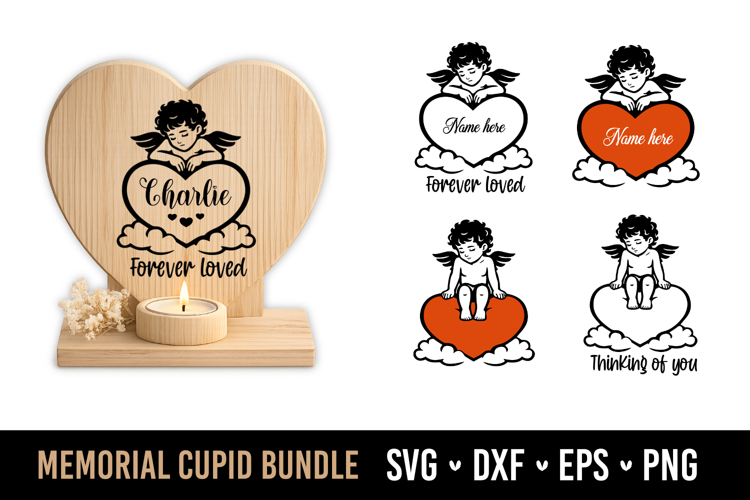 Memorial Cupid Set SVG Graphic