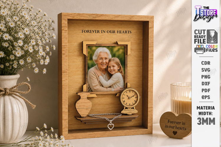 Memorial Photo Frame Laser Cut | Memory Picture Board | CNC