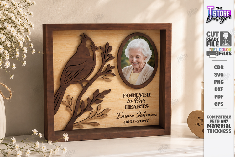 Memorial Photo Frame Laser Cut | Memory Picture Board | CNC
