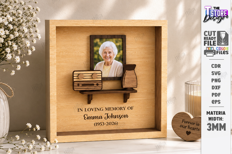Memorial Photo Frame Laser Cut | Memory Picture Board | CNC