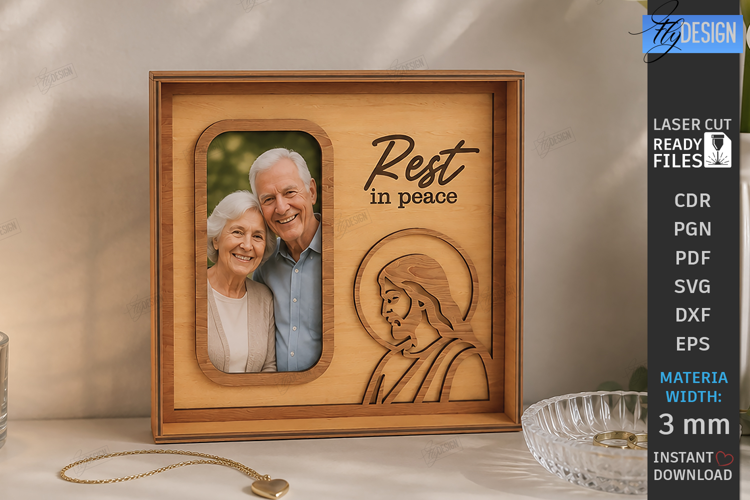 Memorial Photo Frame Laser Cut | Memory Picture Board | CNC