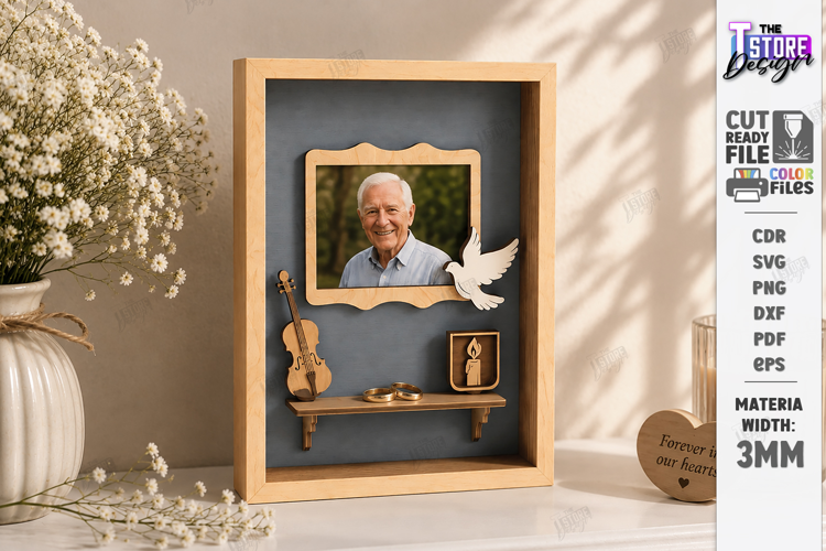 Memorial Photo Frame Laser Cut | Memory Picture Board | CNC