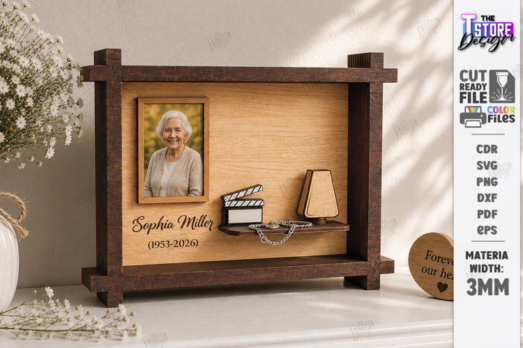 Memorial Photo Frame Laser Cut | Memory Picture Board | CNC