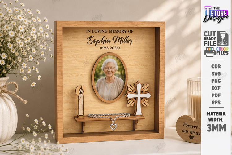 Memorial Photo Frame Laser Cut | Memory Picture Board | CNC