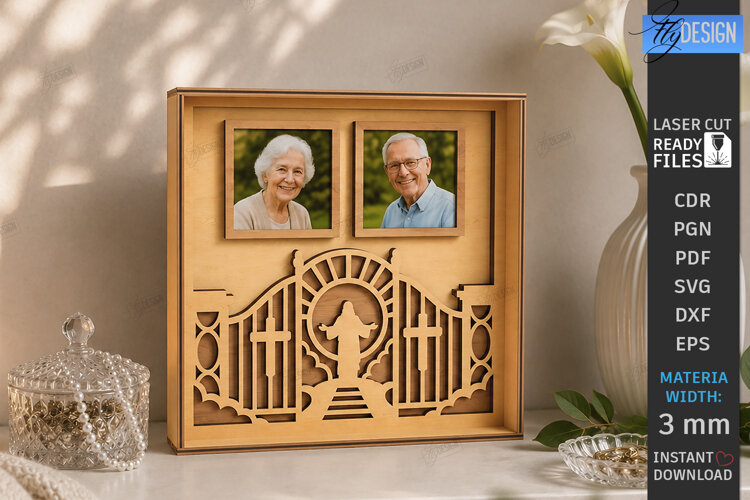 Memorial Photo Frame Laser Cut | Memory Picture Board | CNC example image 1