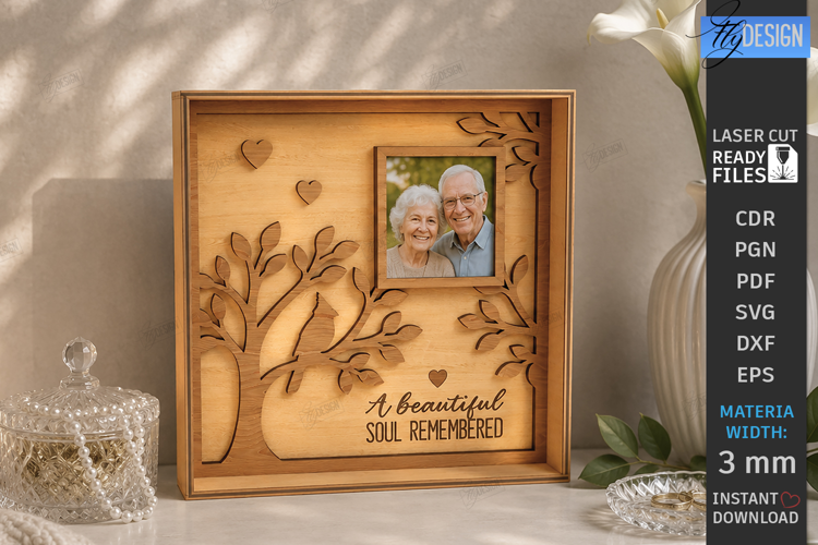 Memorial Photo Frame Laser Cut | Memory Picture Board | CNC