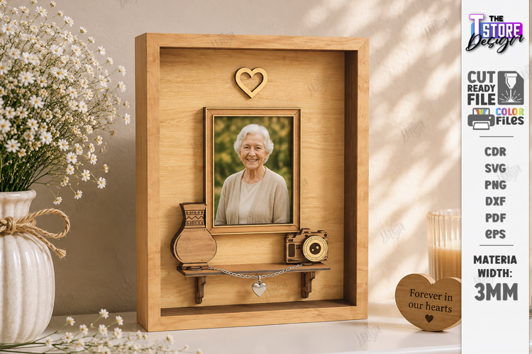 Memorial Photo Frame Laser Cut | Memory Picture Board | CNC