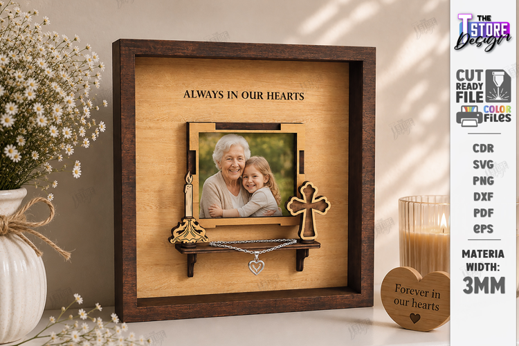 Memorial Photo Frame Laser Cut | Memory Picture Board | CNC