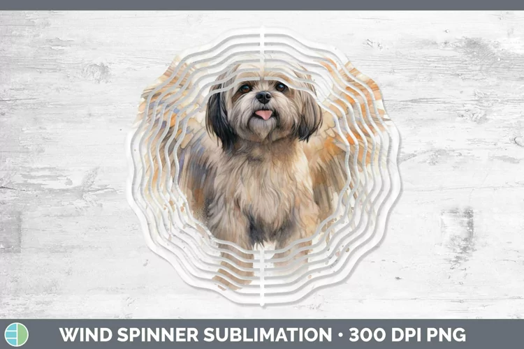 Memorial Lhasa Apso Wind Spinner Sublimation Spinner Designs