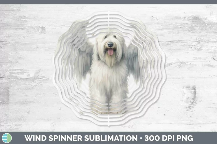 Memorial Old English Sheepdog Wind Spinner Sublimation Spinn