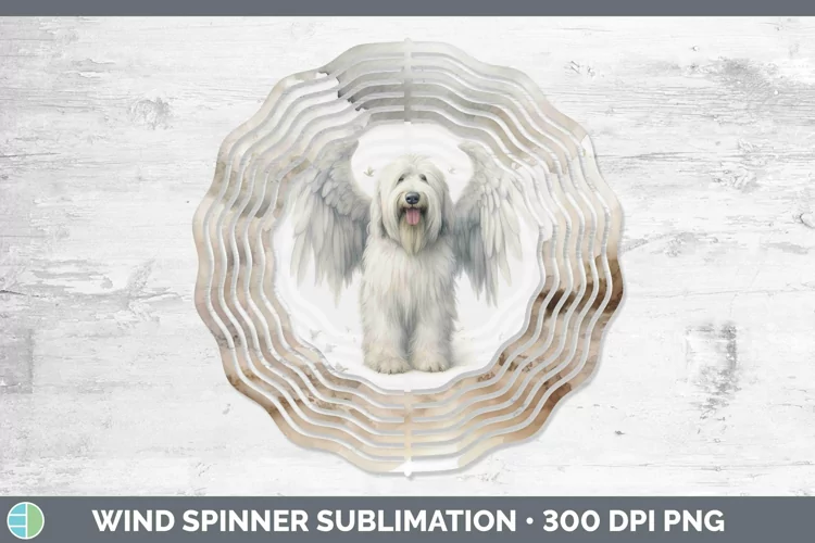 Memorial Old English Sheepdog Wind Spinner Sublimation Spinn