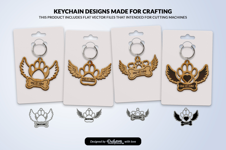 Memorial Pet Keychain Laser Cut