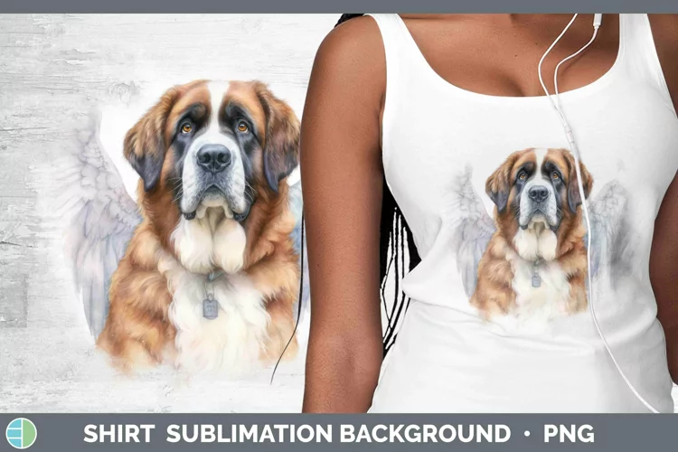 Memorial Saint Bernard Shirt Sublimation Sublimation Backgro