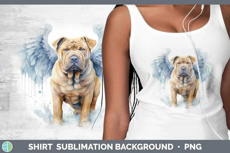Memorial Shar Pei Shirt Sublimation Sublimation Background D