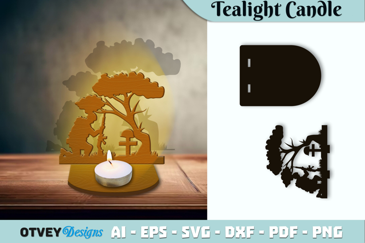 Memorial Soldier Tealight Candle Holder Lasercut