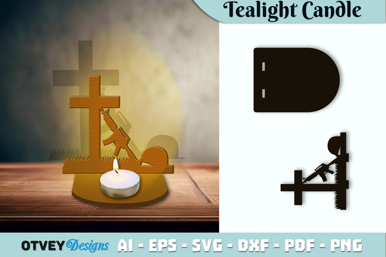 Memorial Soldier Tealight Candle Holder Lasercut