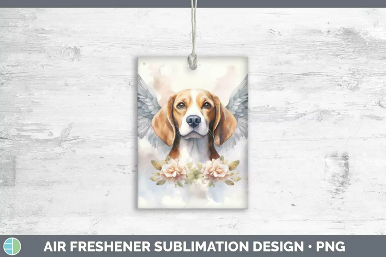 Memorial Watercolor Beagle Air Freshener Sublimation Car Fre