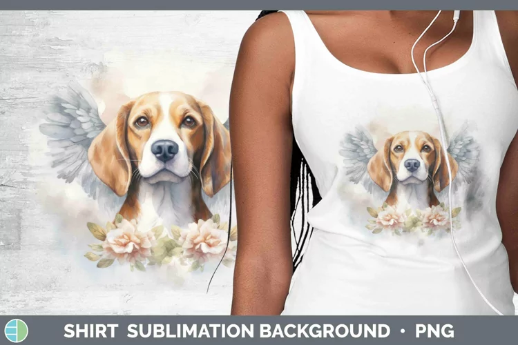 Memorial Watercolor Beagle Shirt Sublimation Sublimation Bac