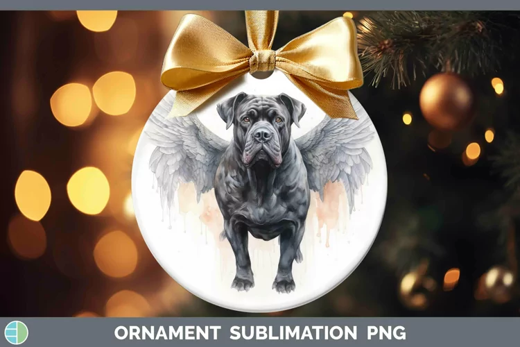 Memorial Watercolor Cane Corso Ornament Sublimation Bauble D